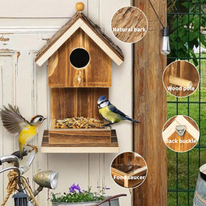 Millwood Pines Bird Houses For Outside Hanging Bird House Feeder For